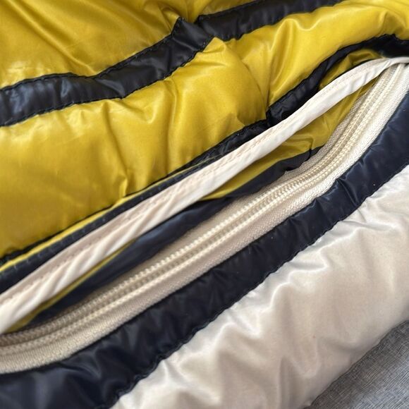 J.McLaughlin Womens Lightweight Duck Down Filled Puffer Jacket Multicolor Stripe - Picture 6 of 6